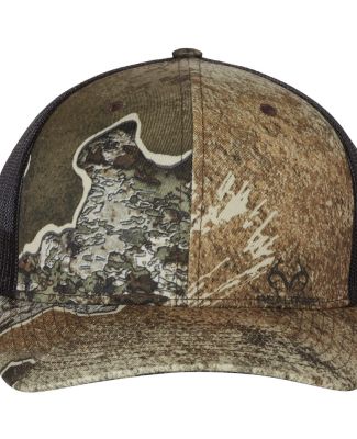 Richardson Hats 112P Patterned Snapback Trucker Ca in Realtree excape/ black