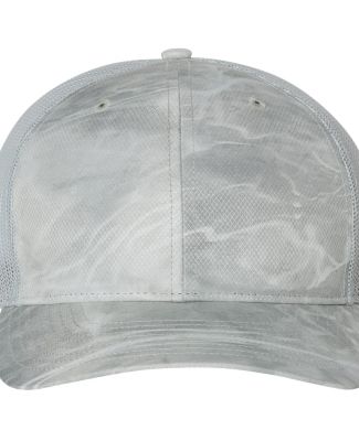 Richardson Hats 112P Patterned Snapback Trucker Ca in Mossy oak elements bonefish/ light grey