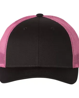 Richardson Hats 115 Low Pro Trucker Cap in Black/ neon pink