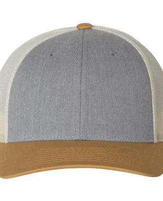 Richardson Hats 115 Low Pro Trucker Cap in Heather grey/ birch/ amber gold