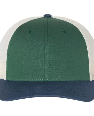 Richardson Hats 115 Low Pro Trucker Cap in Spruce/ birch/ light navy