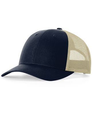 Richardson Hats 115 Low Pro Trucker Cap in Navy/ khaki