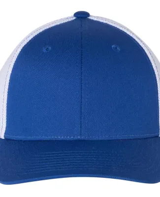 Richardson 110 Fitted Trucker Hat with R-Flex in Royal/ white