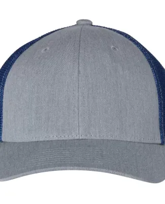 Richardson 110 Fitted Trucker Hat with R-Flex in Heather grey/ royal
