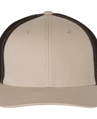 Richardson Hats 110 Fitted Trucker with R-Flex Khaki/ Coffee