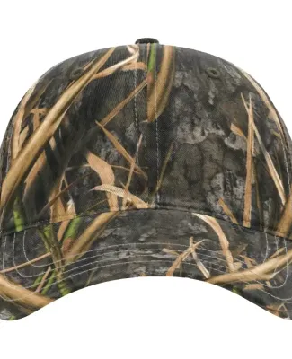 Richardson Hats 111P Washed Printed Trucker Cap in Shadow grass habitat/ brown