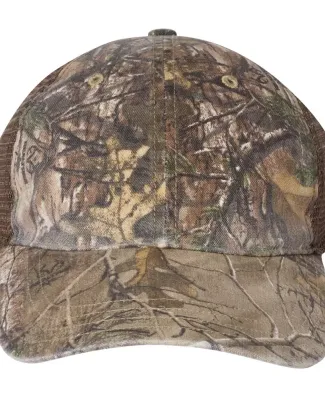 Richardson Hats 111P Washed Printed Trucker Cap in Realtree edge/ brown