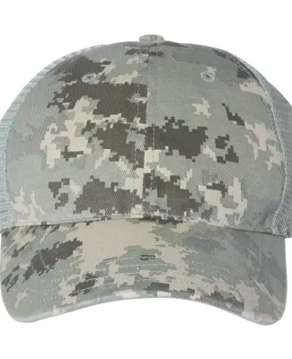 Richardson Hats 111P Washed Printed Trucker Cap Military Digital Camo/ Light Green