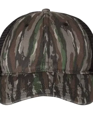 Richardson Hats 111P Washed Printed Trucker Cap in Realtree original/ black