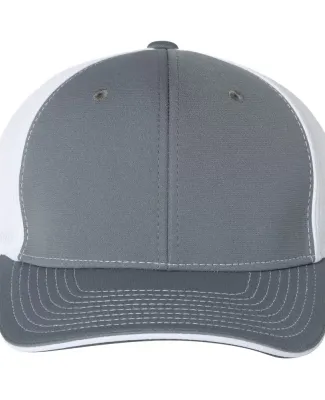 Richardson Hats 172 Fitted Pulse Sportmesh Cap wit Charcoal/ White Split