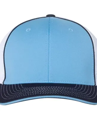 Richardson Hats 172 Fitted Pulse Sportmesh Cap wit Columbia Blue/ White/ Navy Tri