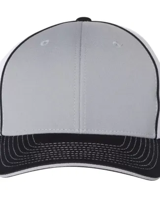 Richardson Hats 172 Fitted Pulse Sportmesh Cap wit Grey/ White/ Black Tri