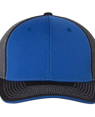 Richardson Hats 172 Fitted Pulse Sportmesh Cap wit Royal/ Charcoal/ Black Tri
