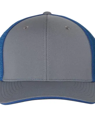 Richardson Hats 172 Fitted Pulse Sportmesh Cap wit Charcoal/ Royal Split
