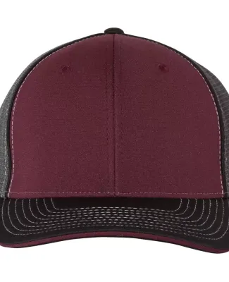 Richardson Hats 172 Fitted Pulse Sportmesh Cap wit Maroon/ Charcoal/ Black Tri