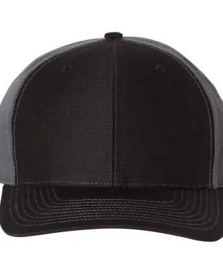 Richardson Hats 312 Twill Back Trucker Cap in Black/ charcoal