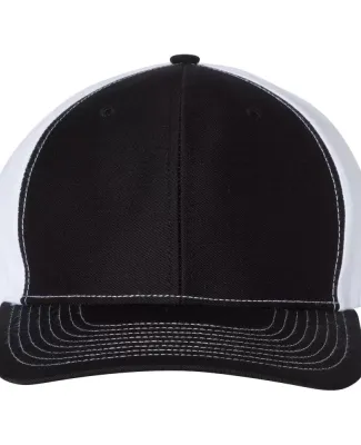 Richardson Hats 312 Twill Back Trucker Cap in Black/ white