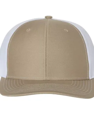 Richardson Hats 312 Twill Back Trucker Cap in Khaki/ white