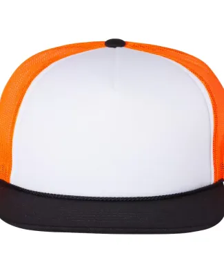Richardson Hats 113 Foam Trucker Cap White/ Neon Orange/ Black