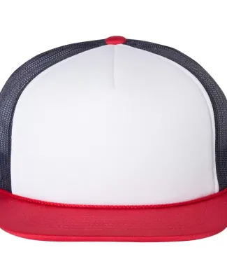 Richardson Hats 113 Foam Trucker Cap White/ Navy/ Red