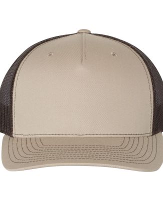 Richardson Hats 112FP Trucker Cap in Khaki/ coffee