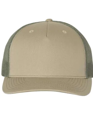Richardson Hats 112FP Trucker Cap Pale Khaki/ Loden Green