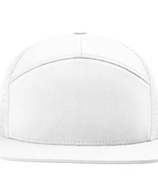 Richardson Hats 168 Hi-Pro 7- Panel Trucker Cap in White