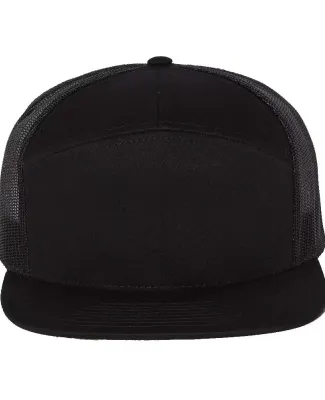 Richardson Hats 168 Hi-Pro 7- Panel Trucker Cap in Black