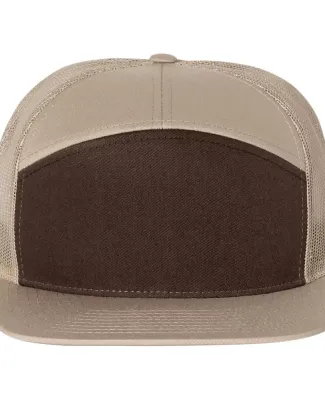 Richardson Hats 168 Hi-Pro 7- Panel Trucker Cap in Brown/ khaki