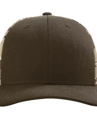 Richardson Hats 112PM Printed Mesh-Back Trucker Ca in Brown/ desert camo