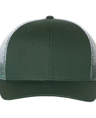 Richardson Hats 112PM Printed Mesh-Back Trucker Ca in Dark green/ dark green to white fade