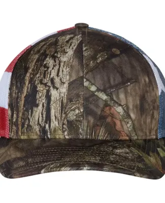 Richardson Hats 112PM Printed Mesh-Back Trucker Ca in Mossy oak break-up country/ stars & stripes