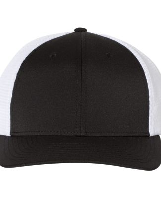Richardson Hats 174 Performance Trucker Cap in Black/ white