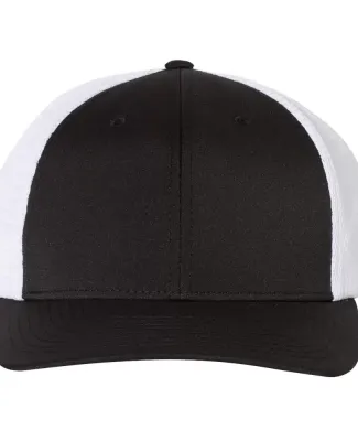 Richardson Hats 174 Performance Trucker Cap in Black/ white