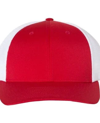 Richardson Hats 174 Performance Trucker Cap in Red/ white