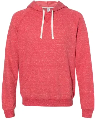 Jerzees 90MR Snow Heather French Terry Pullover Ho Red