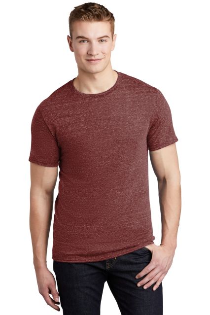 Jerzees 88MR Snow Heather Jersey Crew T-Shirt in Maroon