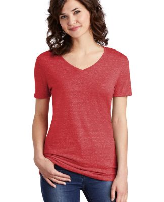 Jerzees 88WVR Women's Snow Heather Jersey V-Neck in Red