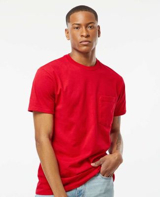 Tultex 0293TC - Unisex Heavyweight Pocket Tee Red