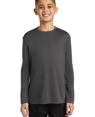 Port & Company PC380YLS     Youth Long Sleeve Perf Charcoal