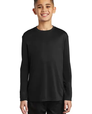 Port & Company PC380YLS     Youth Long Sleeve Perf Jet Black