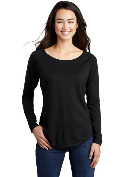 Sport Tek LST400LS Sport-Tek    Ladies PosiCharge  in Black triad solid