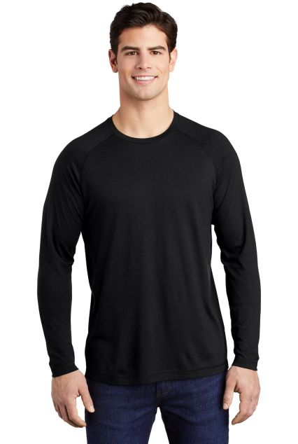 Sport Tek ST400LS Sport-Tek    PosiCharge    Long  in Black triad solid