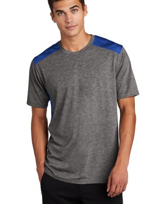 Sport Tek ST410 Sport-Tek    PosiCharge    Tri-Ble in True royal/ dark grey heather