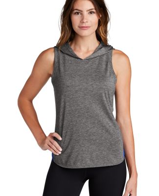 Sport Tek LST410 Sport-Tek Ladies PosiCharge Tri-B in True royal/ dark grey heather