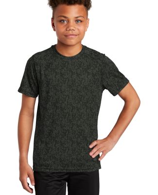 Sport Tek YST460 Sport-Tek    Youth Digi Camo Tee in Black