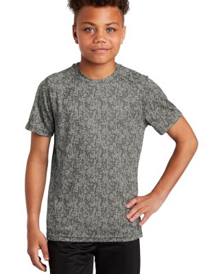 Sport Tek YST460 Sport-Tek    Youth Digi Camo Tee in Grey concrete