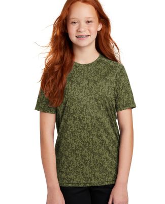 Sport Tek YST460 Sport-Tek    Youth Digi Camo Tee in Olive drab grn