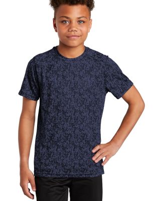 Sport Tek YST460 Sport-Tek    Youth Digi Camo Tee in True navy