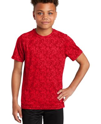 Sport Tek YST460 Sport-Tek    Youth Digi Camo Tee in True red